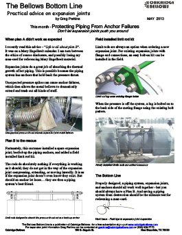 Protecting Piping From Anchor Failures