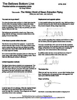 Steam Extraction Expansion Joints