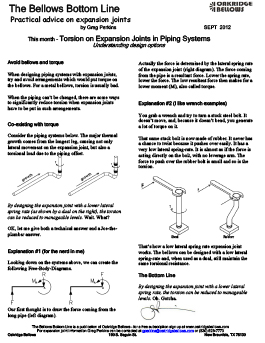 Torsion on Expansion Joints