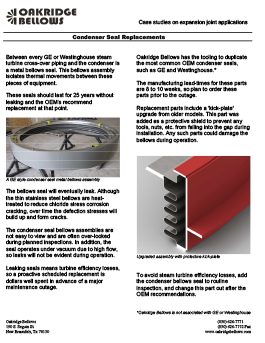 Condenser Seal Replacements