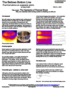 Thermal Shock on Ducting Systems