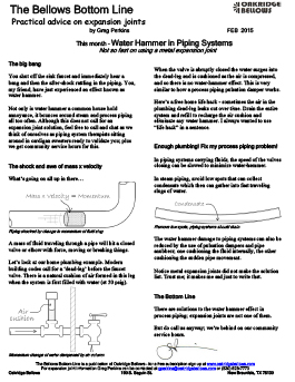 Water Hammer in Piping