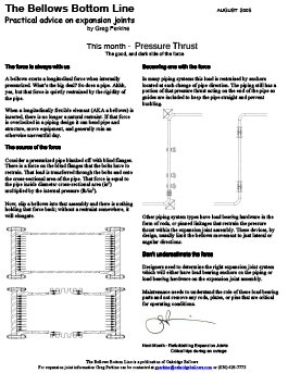 Understanding Expansion Joint-Pressure Thrust